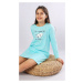 Detská nočná košeľa s dlhým rukávom Sleeping day azurová 15 - 16