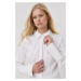 Košeľa Notes du Nord dámska, biela farba, slim, s klasickým golierom