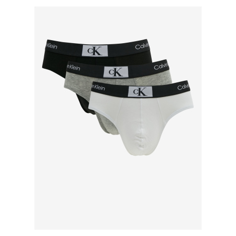 Slipy pre mužov Calvin Klein Underwear - čierna, biela, sivá