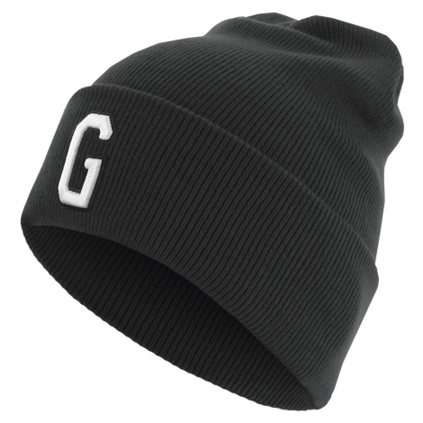 Knitted hat with letter cuff G MSTRDS