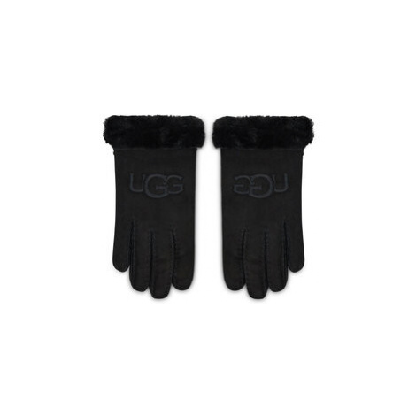 Ugg Dámske rukavice W Sheepskin Embroider 20931 Čierna