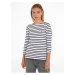 Tommy Hilfiger Blue and White Ladies Long Sleeve T-Shirt Tommy Hilfige - Women