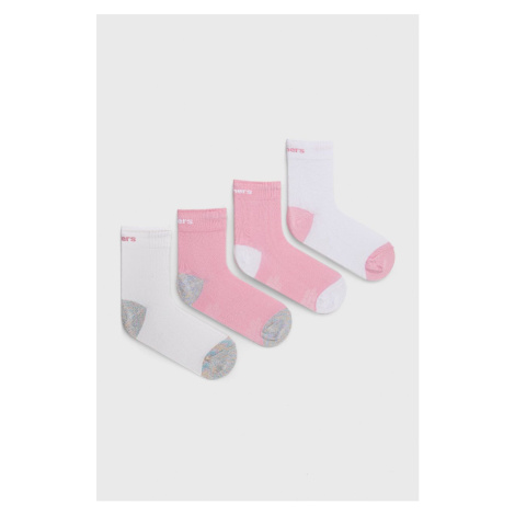 Detské ponožky Skechers (4-pak) ružová farba
