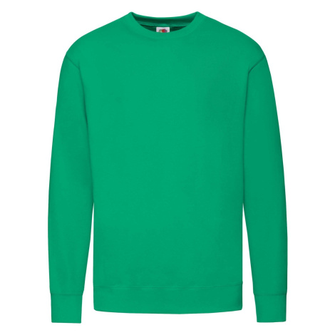 Green Men's Sweatshirt Lightweight Set-in-Sweat Sweat Fruit of the Loom