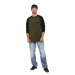 HORSEFEATHERS Tričko Hexagon II Raglan - burnt olive GREEN