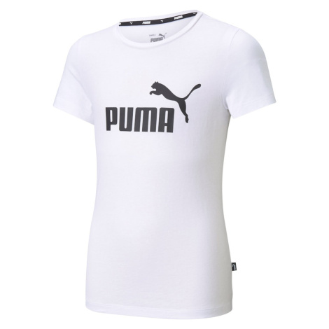 PUMA Tričko 'Essentials'  čierna / biela