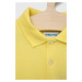 Detská bavlnená polokošeľa Mayoral žltá farba, jednofarebný