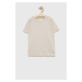 Detské tričko Abercrombie & Fitch béžová farba, s potlačou
