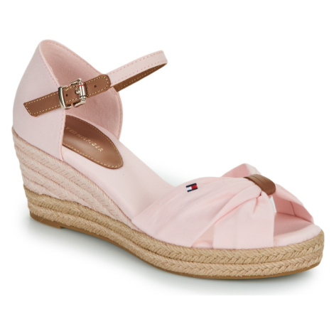 Tommy Hilfiger  BASIC OPEN TOE MID WEDGE  Espadrilky Ružová