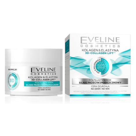 EVELINE Cosmetics 3D Collagen & Elastin denný a nočný krém proti vráskam 50ml