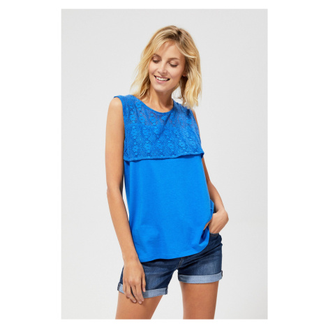 Top with lace - blue Moodo