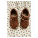 Detské semišové sandále Konges Sløjd hnedá farba