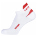 Husky Šport biela/červená, L(41-44) Ponožky
