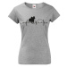 Dámské tričko pre milovníkov zvierat - Papillon tep- darček na narodeniny