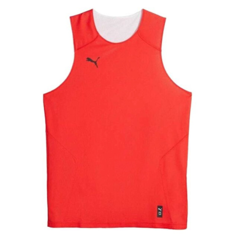 Puma HOOPS TEAM REVERSE PRACTICE JERSEY Pánsky basketbalový dres, červená, veľkosť