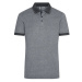 James&amp;Nicholson Pánska polokošeľa JN706 Black Melange