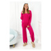 Set viscose sweatshirt + fuchsia pants