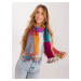 Women's long scarf with colorful fringes