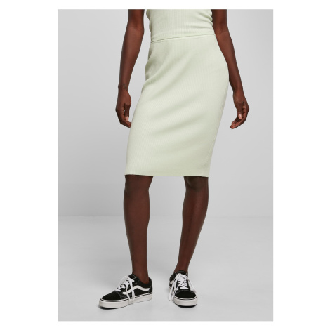 Women's ribbed midi skirt light mint Urban Classics