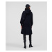 Šaty Karl Lagerfeld Hooded Sweat Dress W/ Peplum Čierna