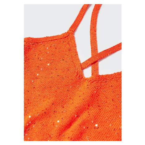 MANGO Pletené šaty 'Clara'  oranžová