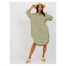 Light green midi dress with stand-up collar by OCH BELLA