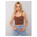 RUE PARIS Brown crop top