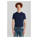 TRIČKO GANT SLIM PIQUE SS T-SHIRT EVENING BLUE