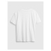 Biele chlapčenské tričko GAP Teen z organickej bavlny