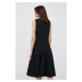 Šaty Lauren Ralph Lauren čierna farba,mini,áčkový strih,250851951