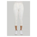 Nohavice Trussardi Trousers Satin Stretch Biela