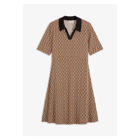 Midi šaty s golierom