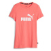 Puma ESS LOGO TEE G Dievčenské tričko, lososová, veľkosť