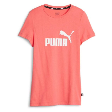 Puma ESS LOGO TEE G Dievčenské tričko, lososová, veľkosť