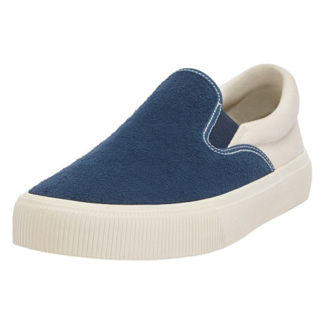 Pull&Bear Slip-on obuv  krémová / modrá denim Pull & Bear