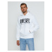 Diesel Mikina - S-GIRK-HOOD-ECOLOGO SWEAT biela