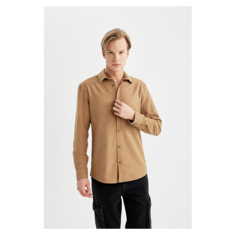 DEFACTO Slim Fit Cotton Long Sleeve Shirt