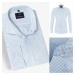 Bielo-modrá kvalitná pánska košeľa v SLIM FIT strihu DubrovnikSLIM