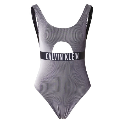 Calvin Klein Swimwear Jednodielne plavky 'Intense Power'  čierna / biela