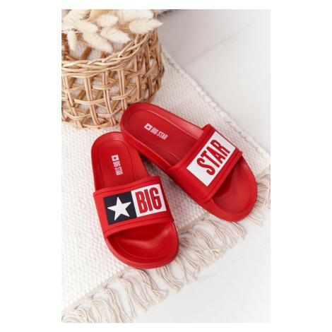Children's summer slippers Big Star - red
