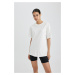 DEFACTO Fit Oversize Fit Crew Neck Sportsman Basic Short Sleeve T-Shirt