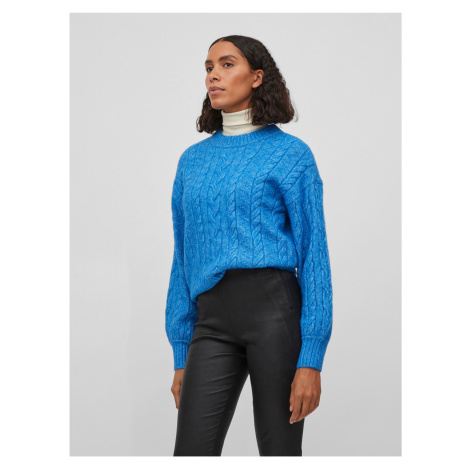 Blue sweater with balloon sleeves VILA Oya - Women