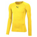Puma LIGA BASELAYER TEE LS Pánske funkčné tričko, žltá, veľkosť