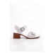 DGN 1910 Women's Sandals Genuine Leather White