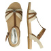 TOM TAILOR Remienkové sandále  piesková / okrová / strieborná / biela