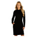 Litex Dámske šaty s dlhým rukávom 7D021 čierna