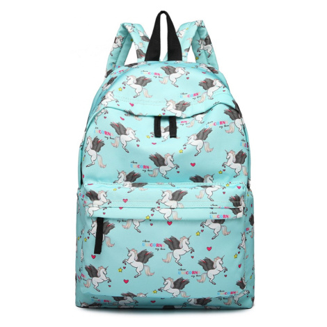 Konofactory Modrý vzorovaný ruksak do školy „Unicorn&quot; 11L