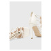 Kožené sandále Guess BINI biela farba, FL6BNI LEA03