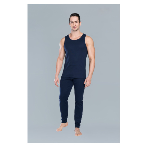 Paco T-shirt with wide straps - navy blue Italian Fashion