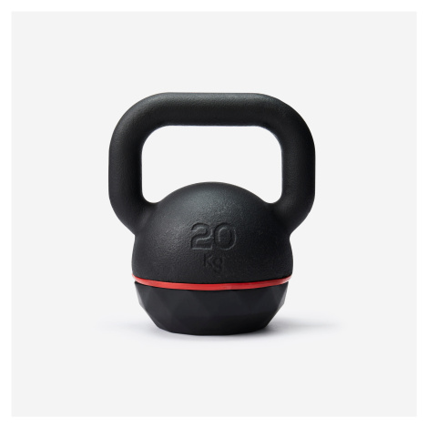 Kettlebell 20 kg liatinový s gumenou základňou